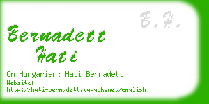 bernadett hati business card